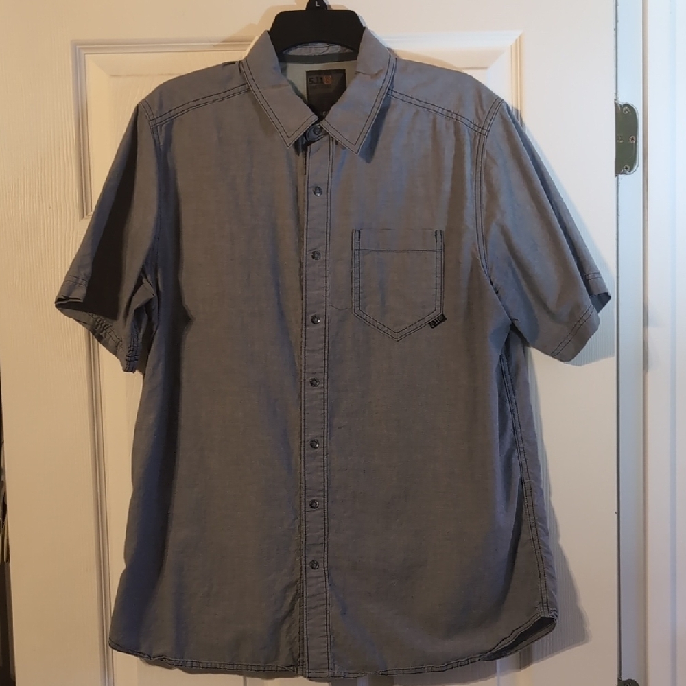 5.11 Tactical Gray Short Sleeve Button Down Shirt